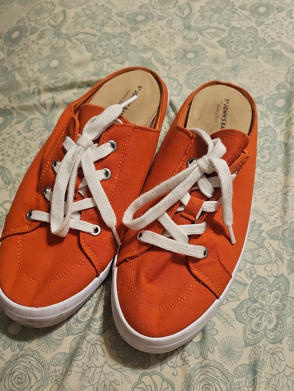 St. John's Bay Orange Canvas  Lace-Up Sneakers